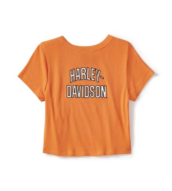 HARLEY-DAVIDSON WOMENS ESSENTIAL ARCHED FONT BABYDOLL TEE