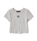 HARLEY-DAVIDSON WOMENS ESSENTIAL ARCHED FONT BABYDOLL TEE