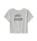 HARLEY-DAVIDSON WOMENS ESSENTIAL ARCHED FONT BABYDOLL TEE