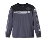 HARLEY-DAVIDSON MENS BLUE BLAZES LONG SLEEVE RACING JERSEY