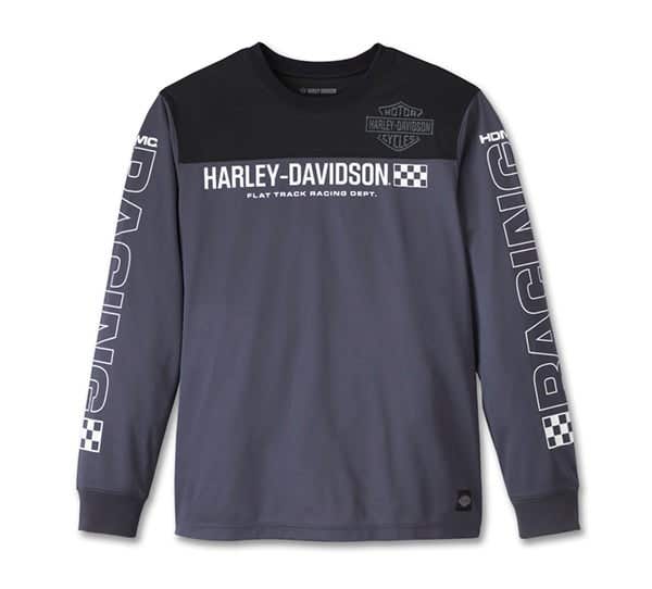 HARLEY-DAVIDSON MENS BLUE BLAZES LONG SLEEVE RACING JERSEY