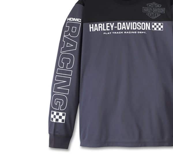 HARLEY-DAVIDSON MENS BLUE BLAZES LONG SLEEVE RACING JERSEY