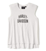 HARLEY-DAVIDSON WOMENS ESSENTIAL ARCHED FONT CAP SLEEVE TANK