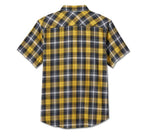 HARLEY-DAVIDSON MENS BACKING IT IN SHORT SLEEVE PLAID SHIRT