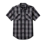 HARLEY-DAVIDSON MENS TROPHY BAR & SHIELD SHORT SLEEVE PLAID SHIRT