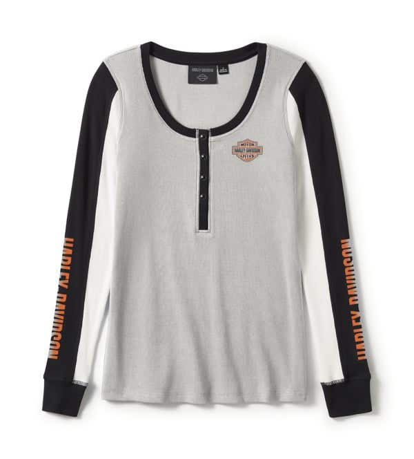 HARLEY-DAVIDSON WOMENS ESSENTIAL HENLEY