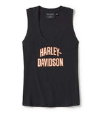 HARLEY-DAVIDSON WOMENS ESSENTIAL ARCHED FONT RIBBED TANK