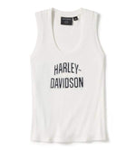 HARLEY-DAVIDSON WOMENS ESSENTIAL ARCHED FONT RIBBED TANK