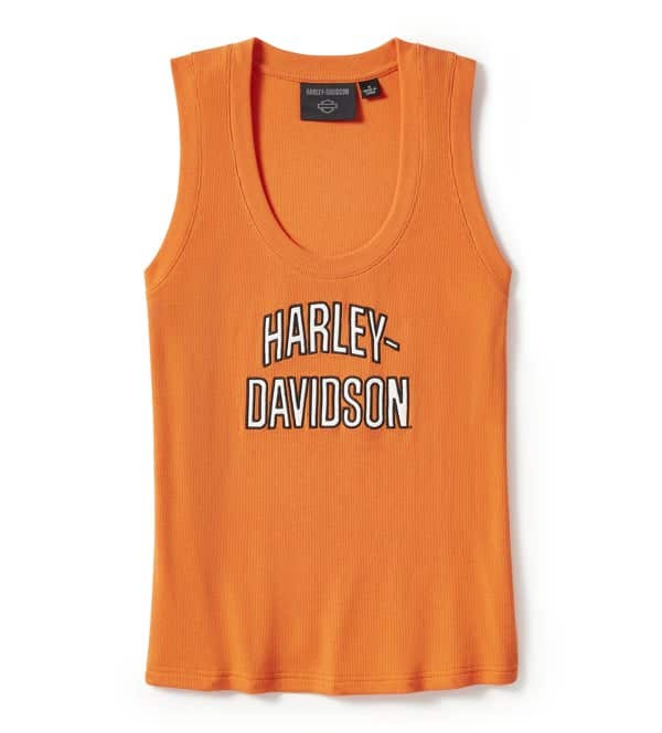 HARLEY-DAVIDSON WOMENS ESSENTIAL ARCHED FONT RIBBED TANK