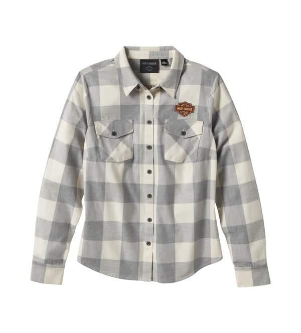 HARLEY-DAVIDSON WOMENS HERITAGE PLAID LONG SLEEVE SHIRT