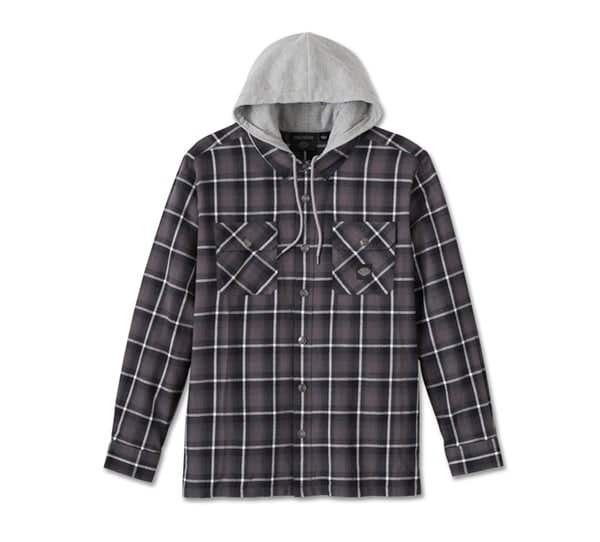HARLEY-DAVIDSON MENS BURNER LONG SLEEVE HOODED SHIRT