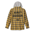 HARLEY-DAVIDSON MENS BURNER LONG SLEEVE HOODED SHIRT