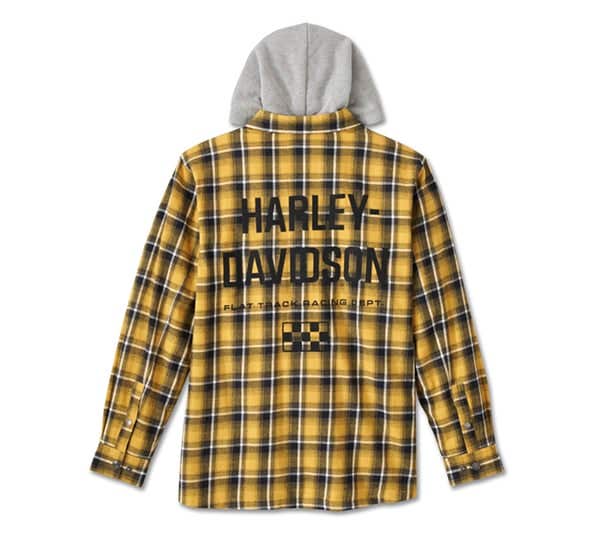 HARLEY-DAVIDSON MENS BURNER LONG SLEEVE HOODED SHIRT
