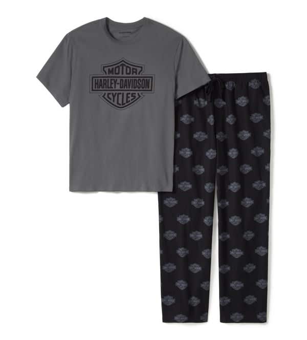 HARLEY-DAVIDSON MENS BAR & SHIELD PAJAMA PANTS SET