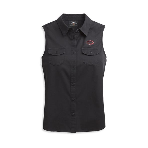 HARLEY-DAVIDSON WOMENS ROSE GRAPHIC SLEVELESS SHIRT