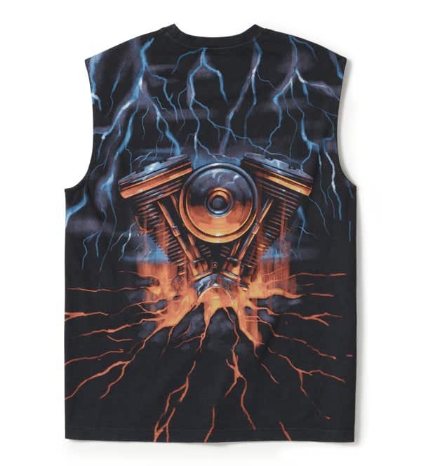HARLEY-DAVIDSON MENS EVO LIGHTNING MUSCLE TEE