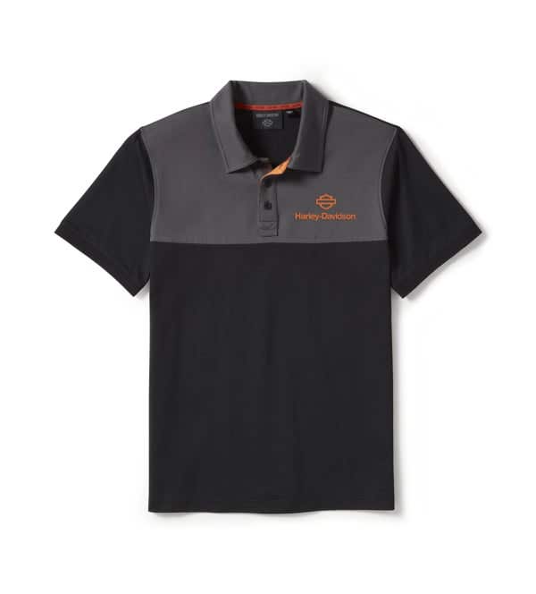 HARLEY-DAVIDSON MENS TECH COOLMAX SHORT SLEEVE POLO
