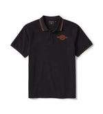 HARLEY-DAVIDSON MENS BAR & SHIELD SOLID PIQUE POLO