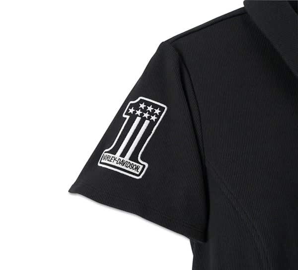HARLEY-DAVIDSON WOMENS #1 RACING ZIP FRONT TOP