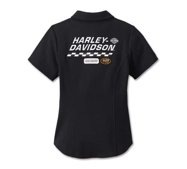 HARLEY-DAVIDSON WOMENS #1 RACING ZIP FRONT TOP
