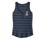 HARLEY-DAVIDSON WOMENS #1 RACING STRIPPED TANK