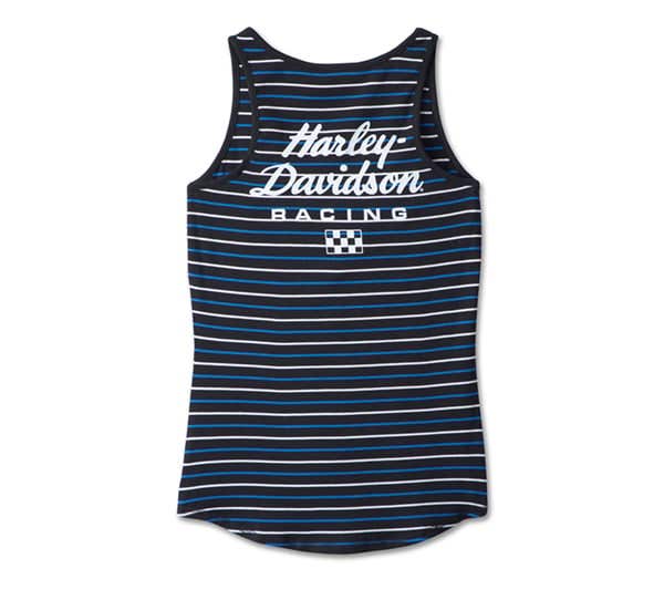 HARLEY-DAVIDSON WOMENS #1 RACING STRIPPED TANK