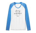 HARLEY-DAVIDSON WOMENS BURNOUT RAGLAN TOP