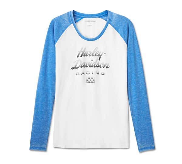 HARLEY-DAVIDSON WOMENS BURNOUT RAGLAN TOP