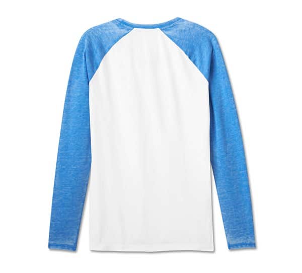 HARLEY-DAVIDSON WOMENS BURNOUT RAGLAN TOP