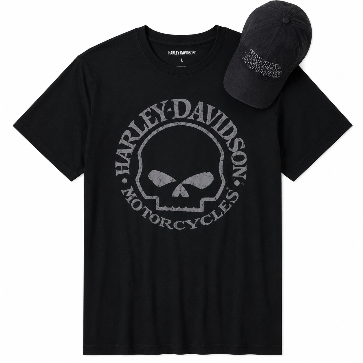 Harley-Davidson® Men's Willie G® Skull Hat Tee Gift Set