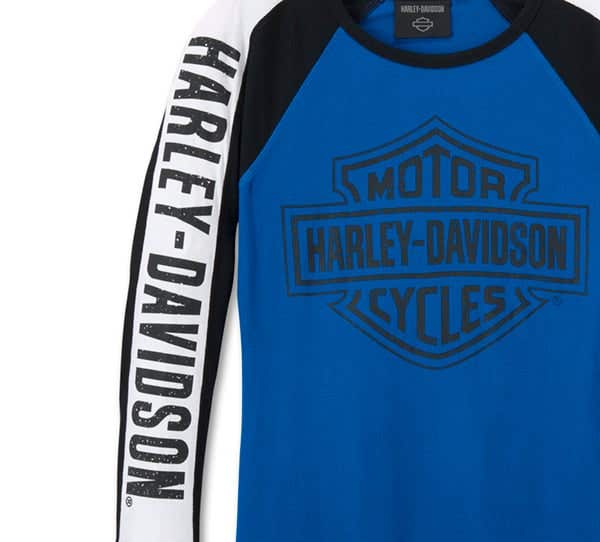 HARLEY-DAVIDSON WOMENS AUTHENTIC BAR & SHIELD RIB-KNIT TOP