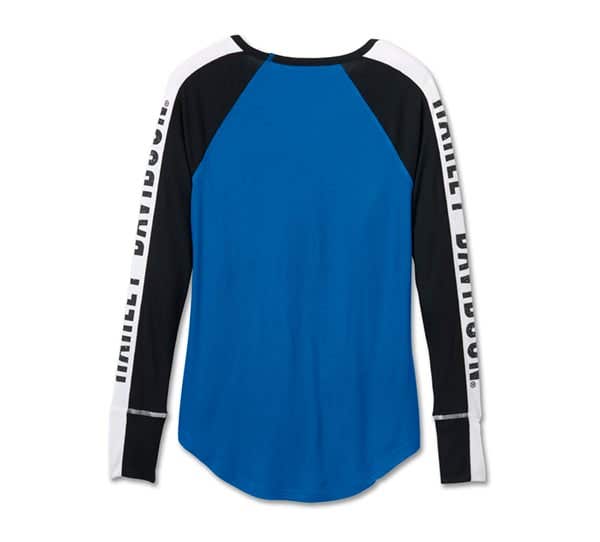 HARLEY-DAVIDSON WOMENS AUTHENTIC BAR & SHIELD RIB-KNIT TOP