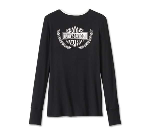 HARLEY-DAVIDSON WOMENS TROPHY BAR & SHIELD HENLEY