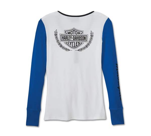 HARLEY-DAVIDSON WOMENS TROPHY BAR & SHIELD HENLEY