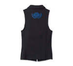 HARLEY-DAVIDSON WOMENS TROPHY BAR & SHIELD SLEEVELESS TOP