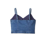 HARLEY-DAVIDSON WOMENS COOL BLUE BUSTIER TOP