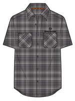 HARLEY-DAVIDSON MENS TECH COOLMAX PLAID SHORT SLEEVE SHIRT