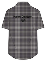 HARLEY-DAVIDSON MENS TECH COOLMAX PLAID SHORT SLEEVE SHIRT