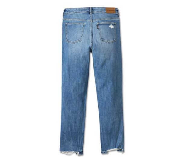 HARLEY-DAVIDSON WOMENS BLUE RIDGE PATCHWORK DENIM