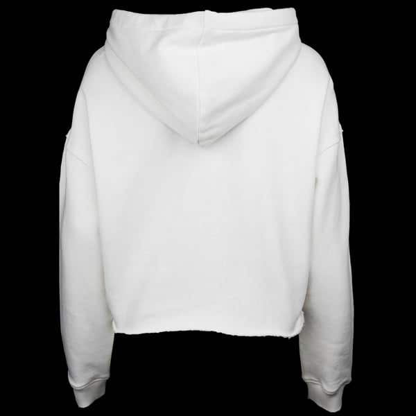 HARLEY-DAVIDSON WOMENS CHROME EVO BAR & SHIELD CROPPED PULL OVER HOODY