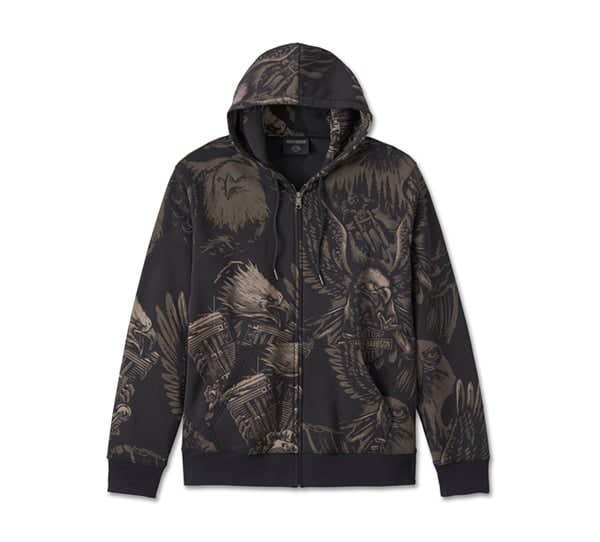 HARLEY-DAVIDSON SHADOW BIRD ZIP-UP HOODIE