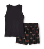 HARLEY-DAVIDSON WOMENS BAR & SHIELD PRINT PAJAMA SHORT SET