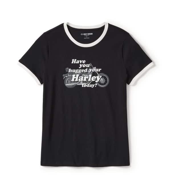 HARLEY-DAVIDSON WOMENS HUG A HARLEY RINGER TEE