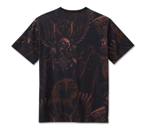 HARLEY-DAVIDSON MENS TATTED UP BAR & SHIELD TEE