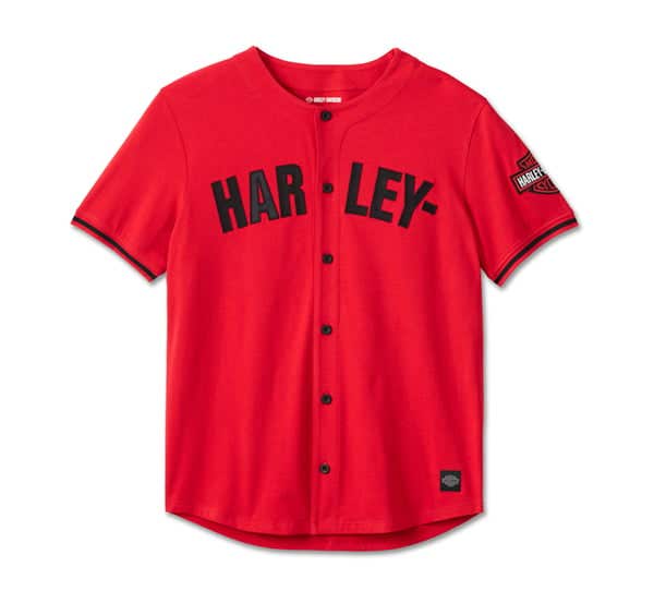 HARLEY-DAVIDSON MENS SMOKIN BASEBALL JERSEY