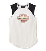 HARLEY-DAVIDSON WOMENS CHROME EVO RAGLAN TANK