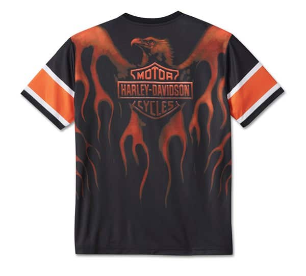 HARLEY-DAVIDSON MENS BURNING EAGLE SHORT SLEEVE TEE