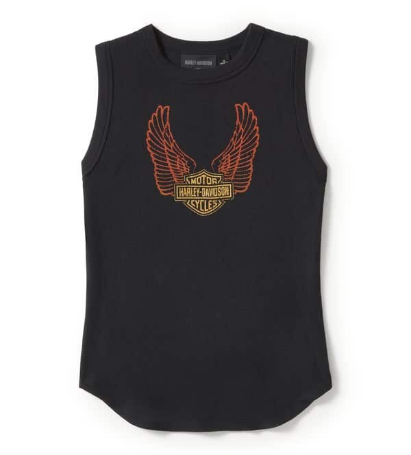 HARLEY-DAVIDSON WOMENS CHROME EAGLE RIBBED TANK