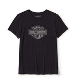 HARLEY-DAVIDSON WOMENS ESSENTIAL BLING CREW NECK TEE