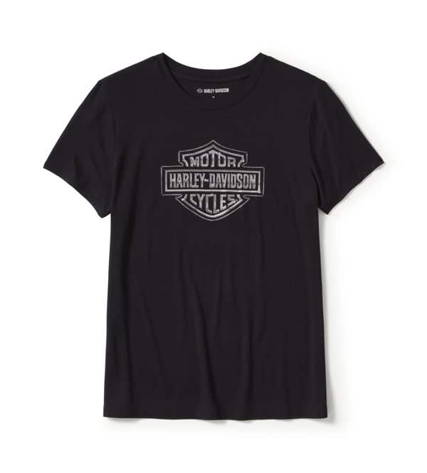 HARLEY-DAVIDSON WOMENS ESSENTIAL BLING CREW NECK TEE